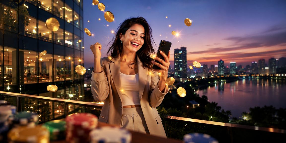 A Bangladeshi model enjoying a lottery game in Dhaka